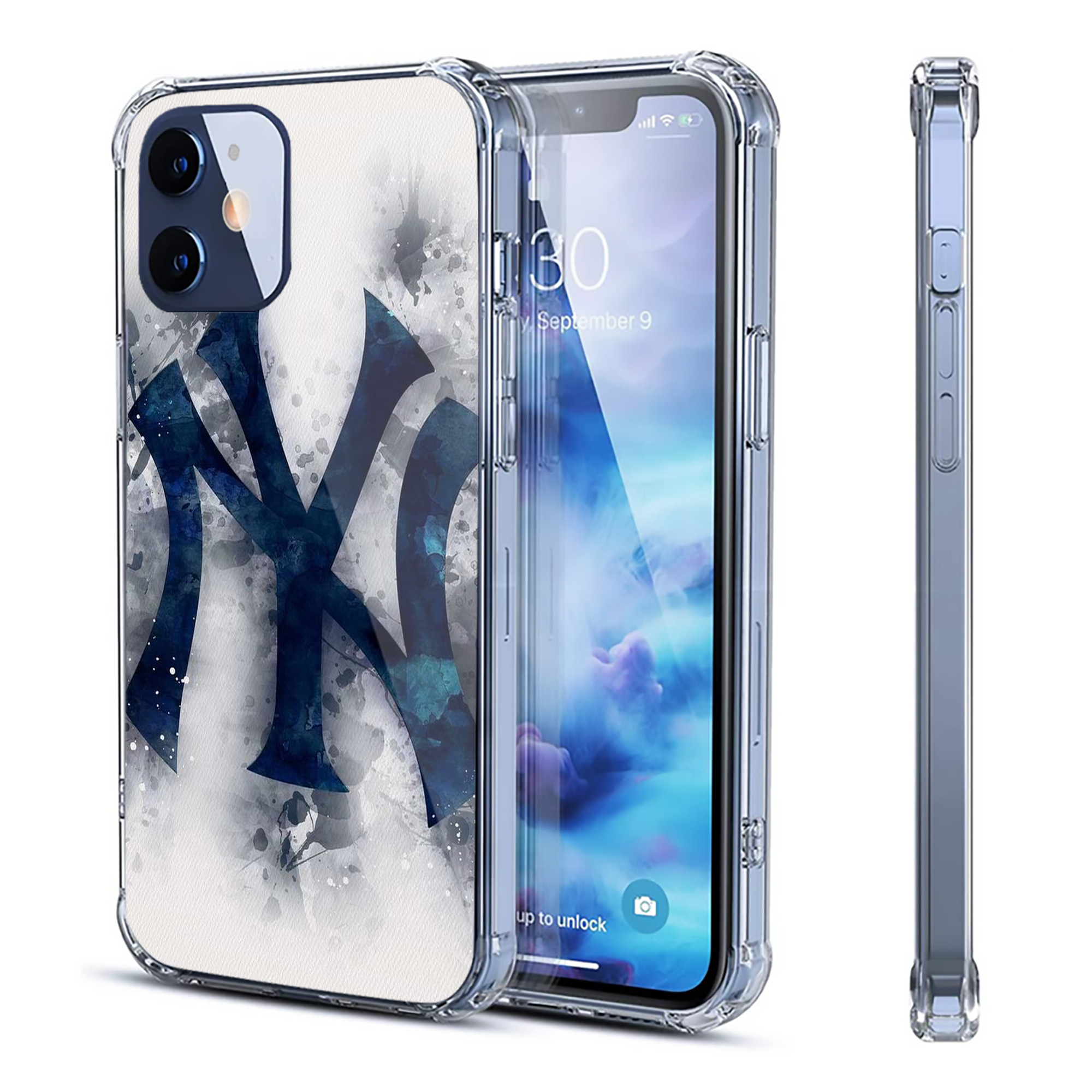 New York Yankees 170 Clear IPhone 12 Case – Soft TPU With UV Print – Enhanced Drop Protection, Precise Fit, Anti-Fingerprint, Customizable Design, Scratch-Resistant, Yellow-Resistant